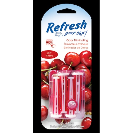 Refresh Your Car Refresh Your Car! Very Cherry Scent Car Vent Clip 0.7 oz Solid 4 pk E301434400